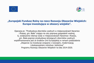 "Europejski Fundusz Rolny na rzecz Rozwoju Obszarów Wiejskich: Europa inwestująca w obszary wiejskie"